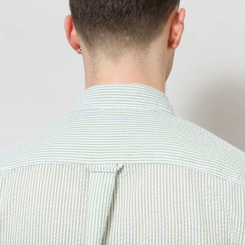 Frizmworks OG Stripe Seersucker Shirt Green-4