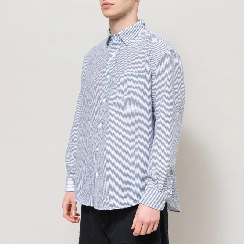 Frizmworks OG Stripe Seersucker Shirt Blue-1