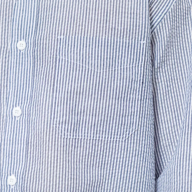 Frizmworks OG Stripe Seersucker Shirt Blue-6
