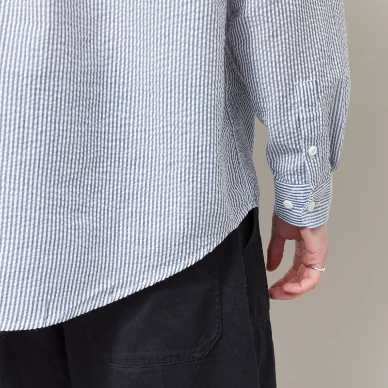 Frizmworks OG Stripe Seersucker Shirt Blue-7