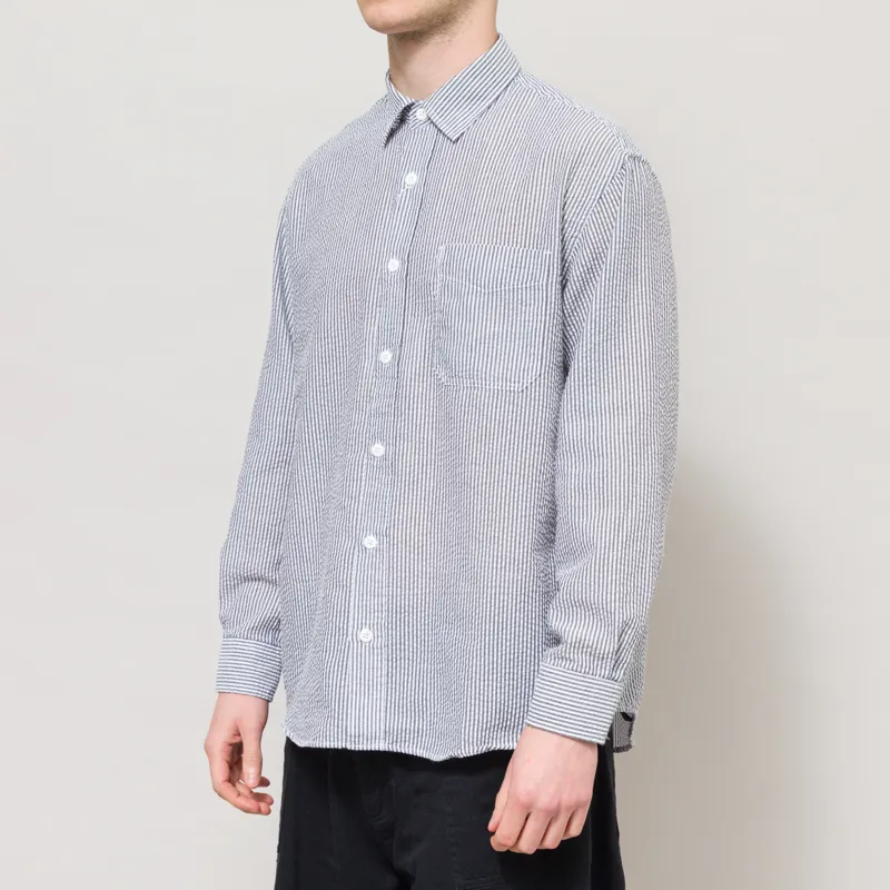 Frizmworks OG Stripe Seersucker Shirt Black-1