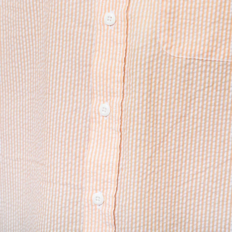Frizmworks OG Stripe Seersucker Half Shirt Orange-6
