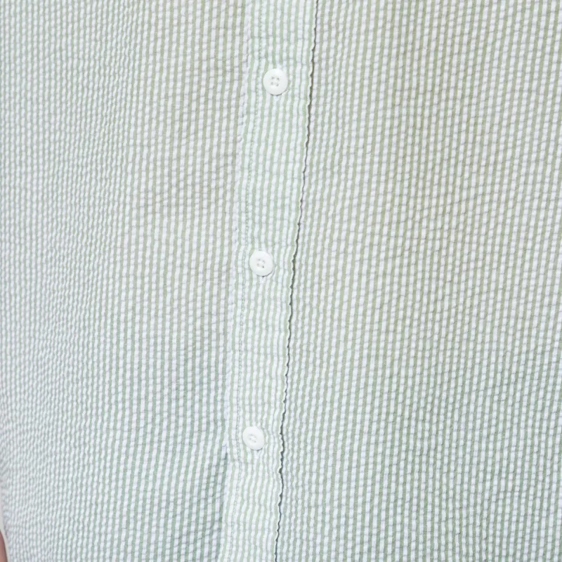 Frizmworks OG Stripe Seersucker Half Shirt Green-5