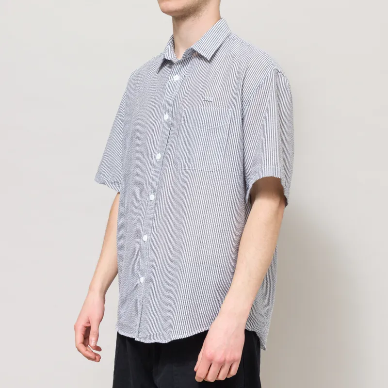 Frizmworks OG Stripe Seersucker Half Shirt Black-1