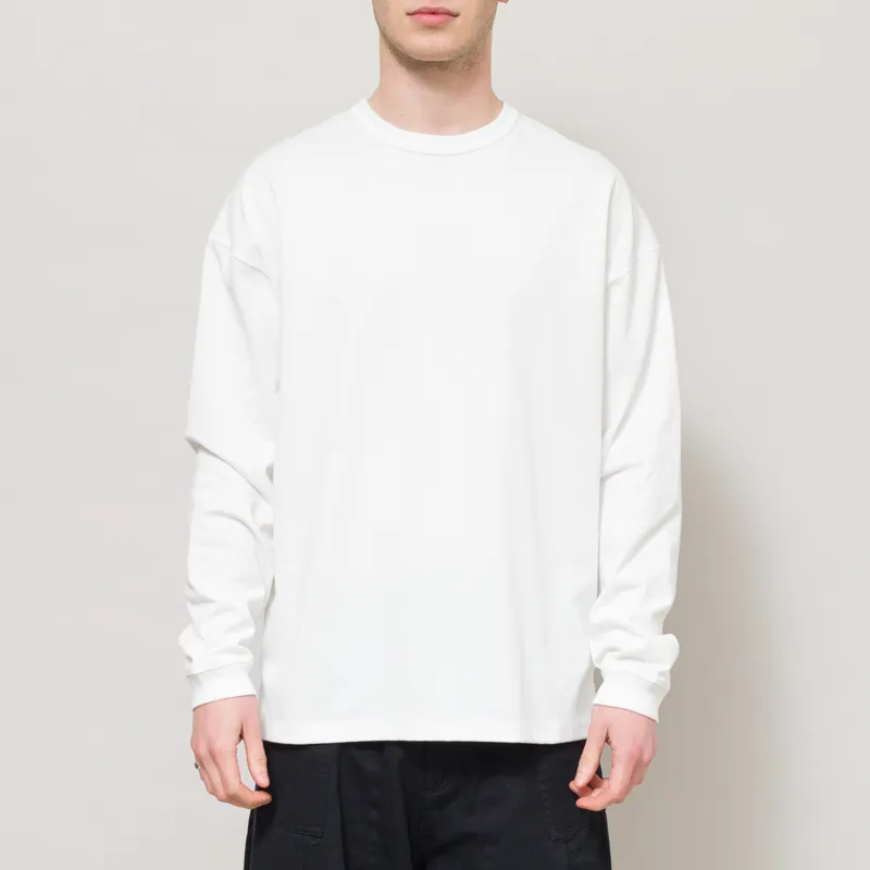 Frizmworks OG Double Rib Oversized Long Sleeve T Shirt White