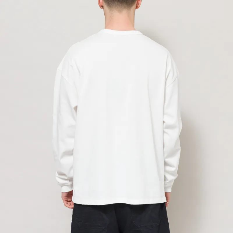 Frizmworks OG Double Rib Oversized Long Sleeve T Shirt White-2