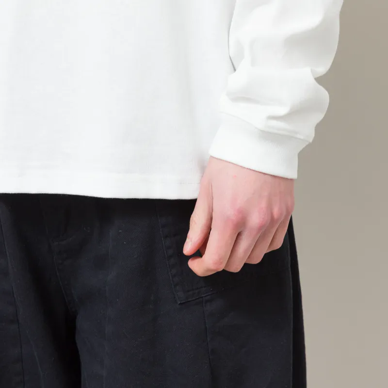 Frizmworks OG Double Rib Oversized Long Sleeve T Shirt White-4