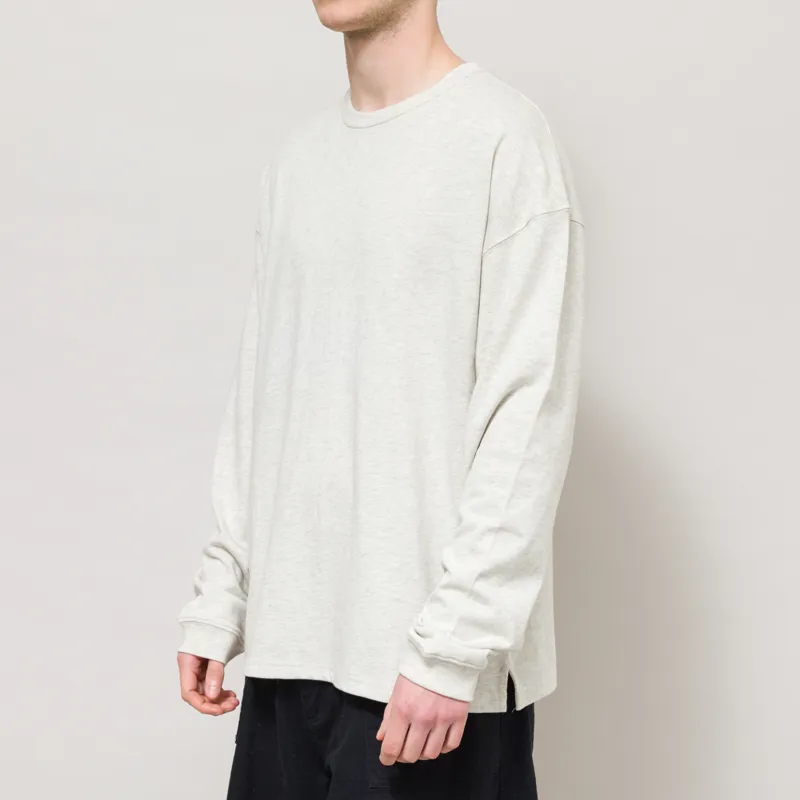 Frizmworks OG Double Rib Oversized Long Sleeve T Shirt Oatmeal-1