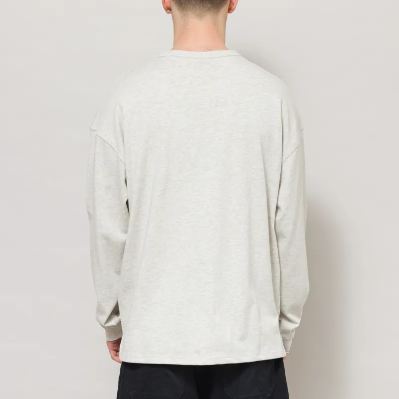 Frizmworks OG Double Rib Oversized Long Sleeve T Shirt Oatmeal-2