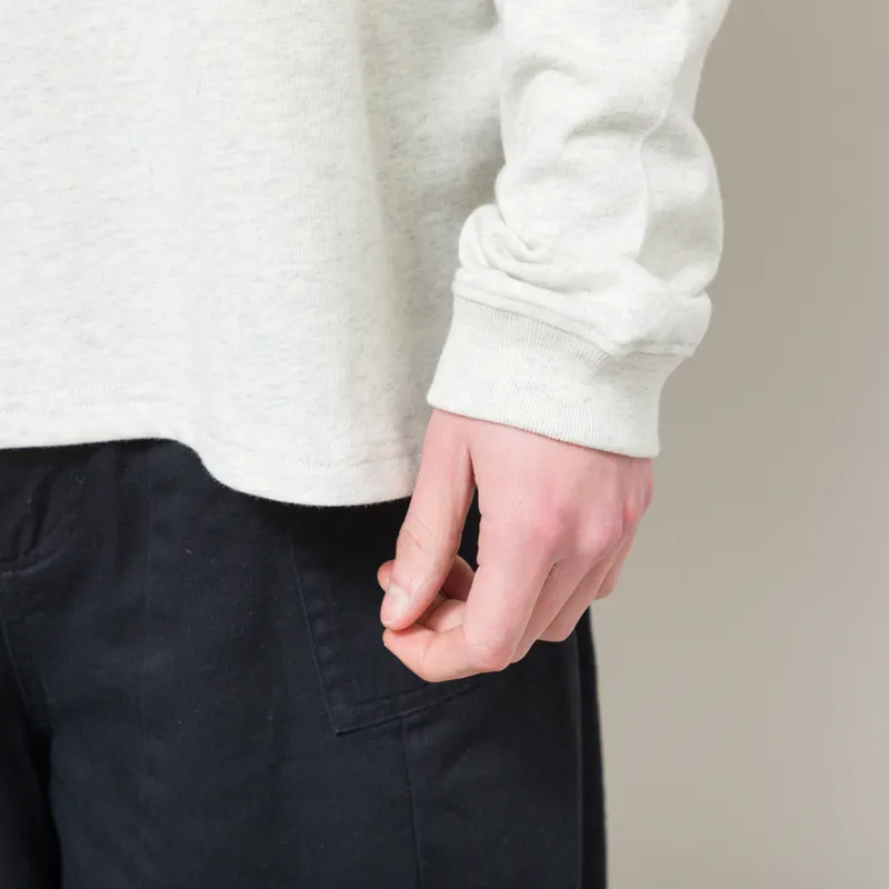 Frizmworks OG Double Rib Oversized Long Sleeve T Shirt Oatmeal-4