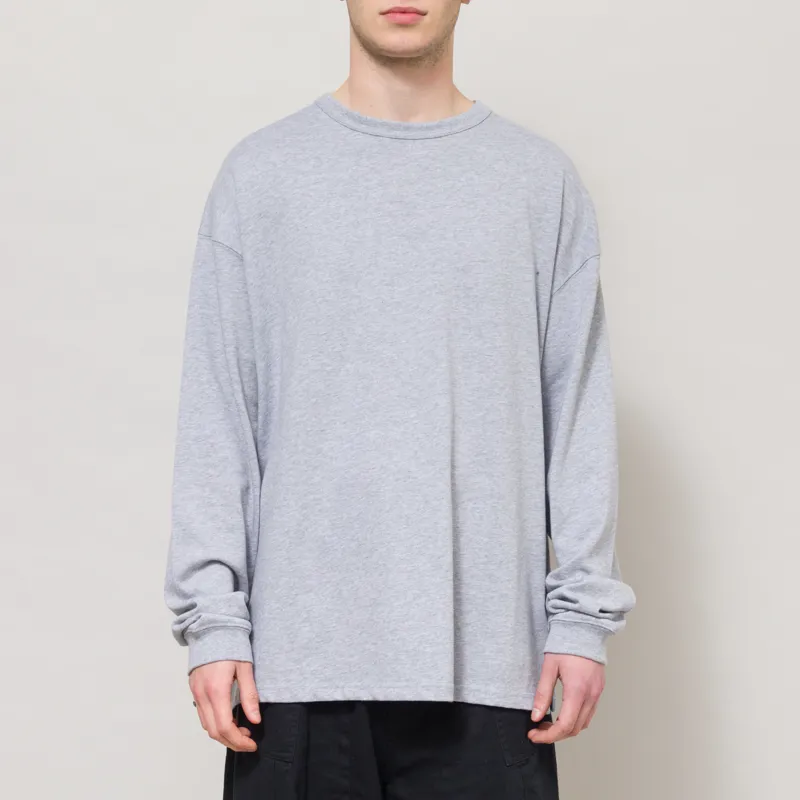 Frizmworks OG Double Rib Oversized Long Sleeve T Shirt Grey