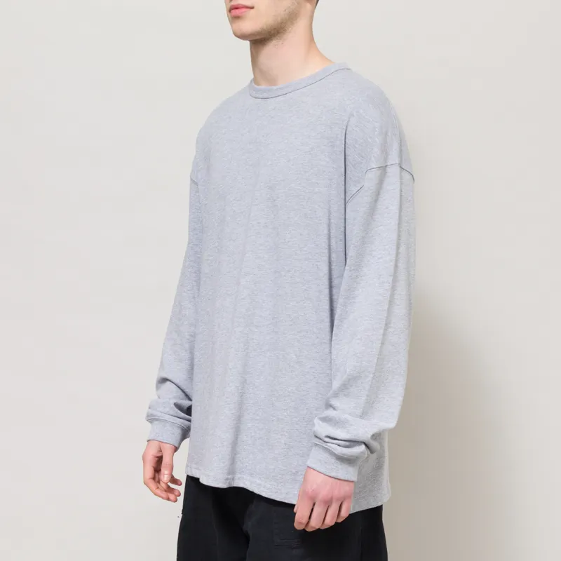 Frizmworks OG Double Rib Oversized Long Sleeve T Shirt Grey-1