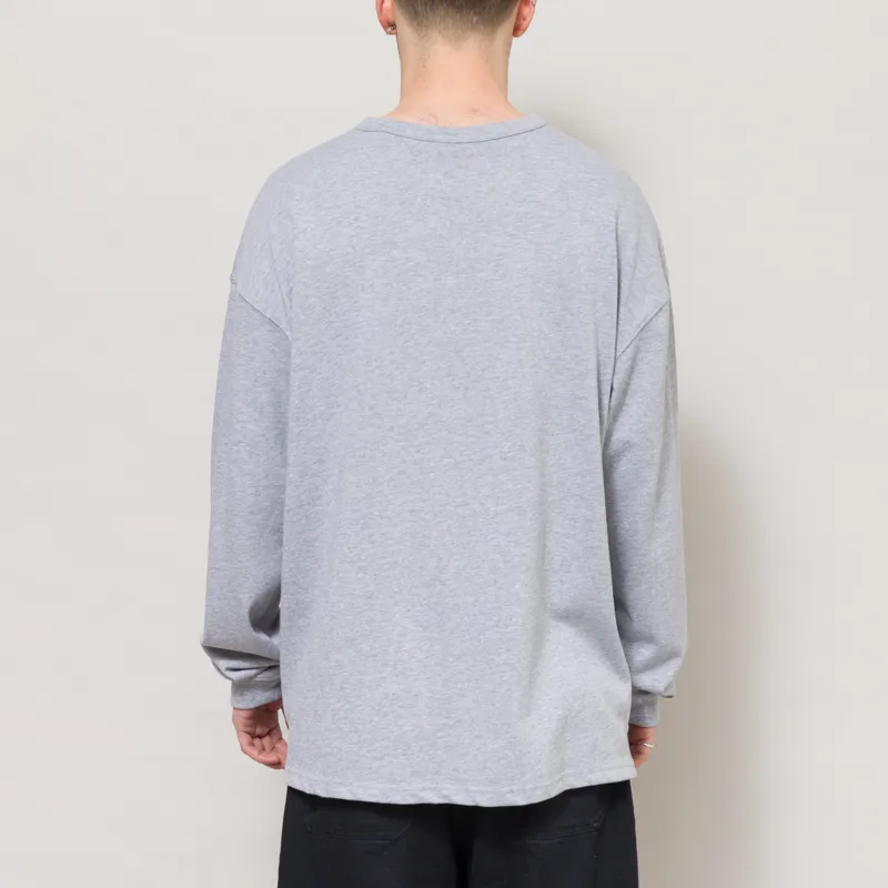 Frizmworks OG Double Rib Oversized Long Sleeve T Shirt Grey-2