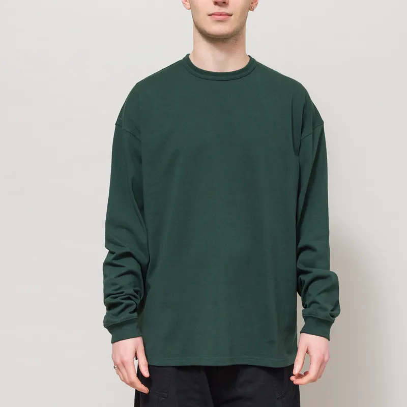 Frizmworks OG Double Rib Oversized Long Sleeve T Shirt Dark Green