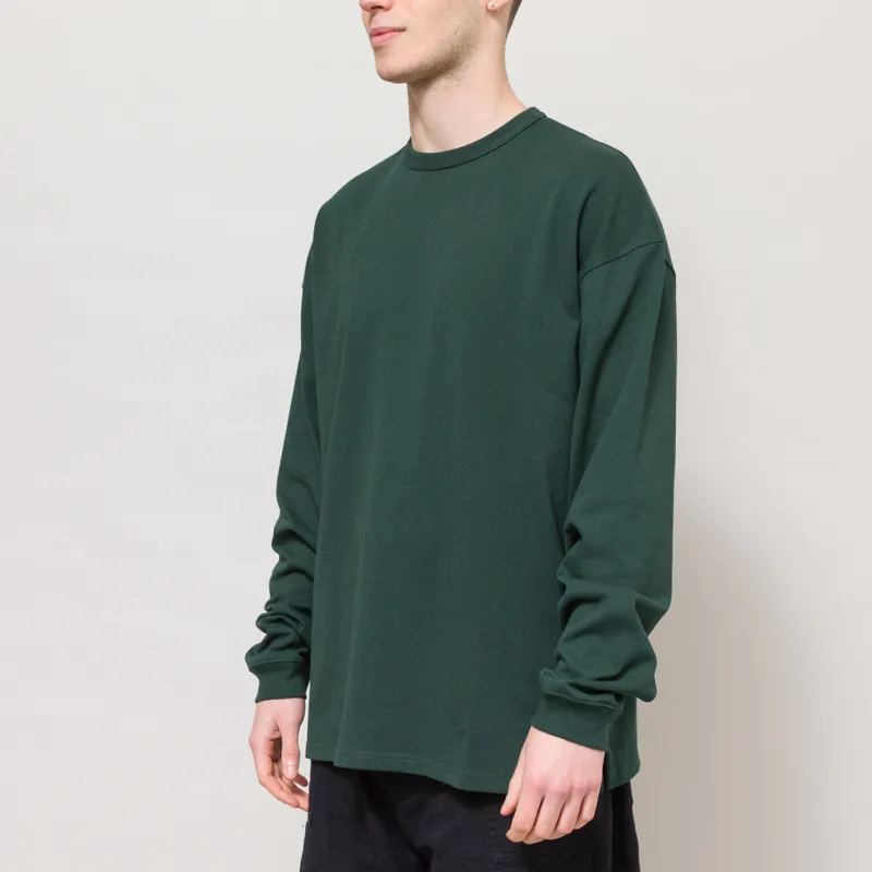 Frizmworks OG Double Rib Oversized Long Sleeve T Shirt Dark Green-1
