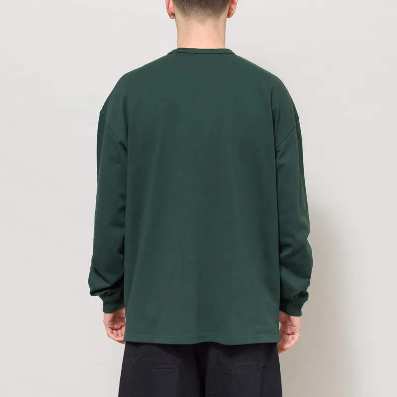 Frizmworks OG Double Rib Oversized Long Sleeve T Shirt Dark Green-2