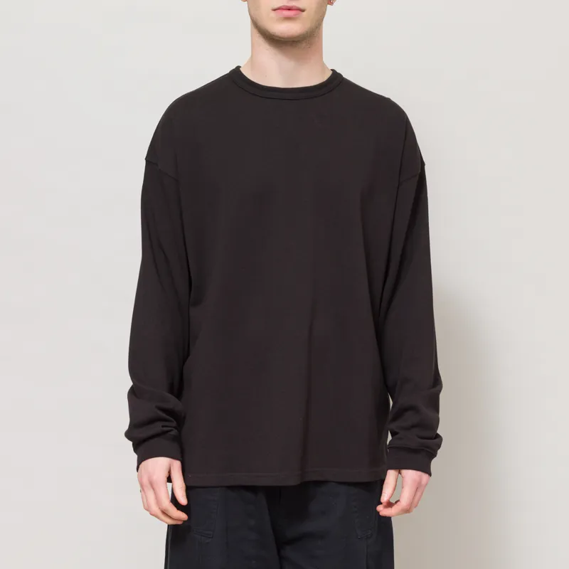 Frizmworks OG Double Rib Oversized Long Sleeve T Shirt Black