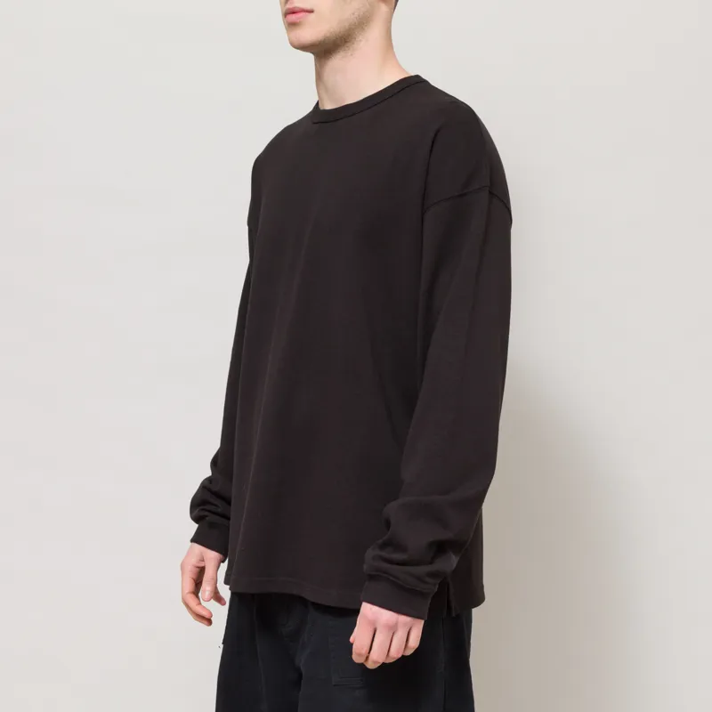 Frizmworks OG Double Rib Oversized Long Sleeve T Shirt Black-1