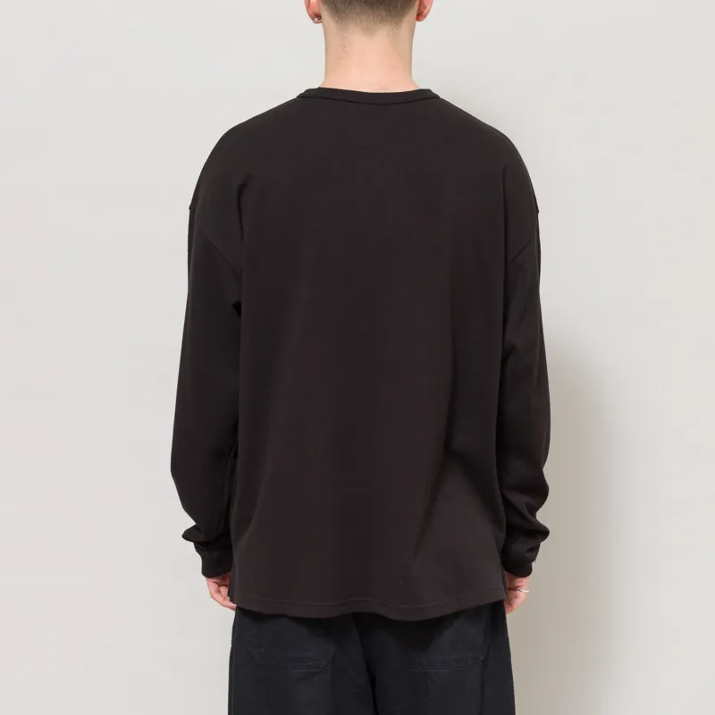 Frizmworks OG Double Rib Oversized Long Sleeve T Shirt Black-2