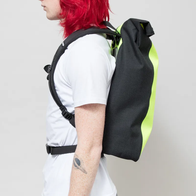 ORTLIEB Velocity High-Vis Backpack 23L Neon Yellow Black Reflective-4