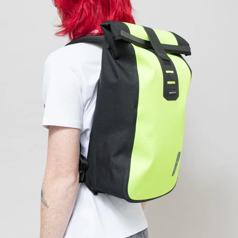 ORTLIEB Velocity High-Vis Backpack 23L Neon Yellow Black Reflective-5