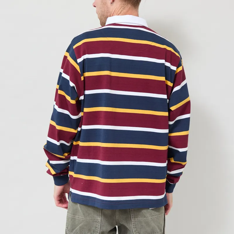 Opensider Classic Rugby Shirt Burgundy Multi Stripe-2