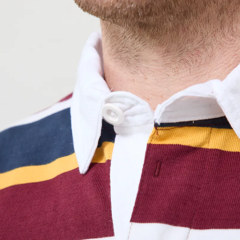 Opensider Classic Rugby Shirt Burgundy Multi Stripe-4