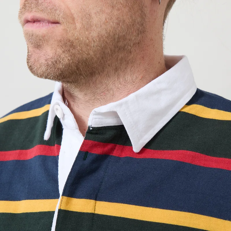 Opensider Classic Rugby Shirt Forest Multi Stripe-3