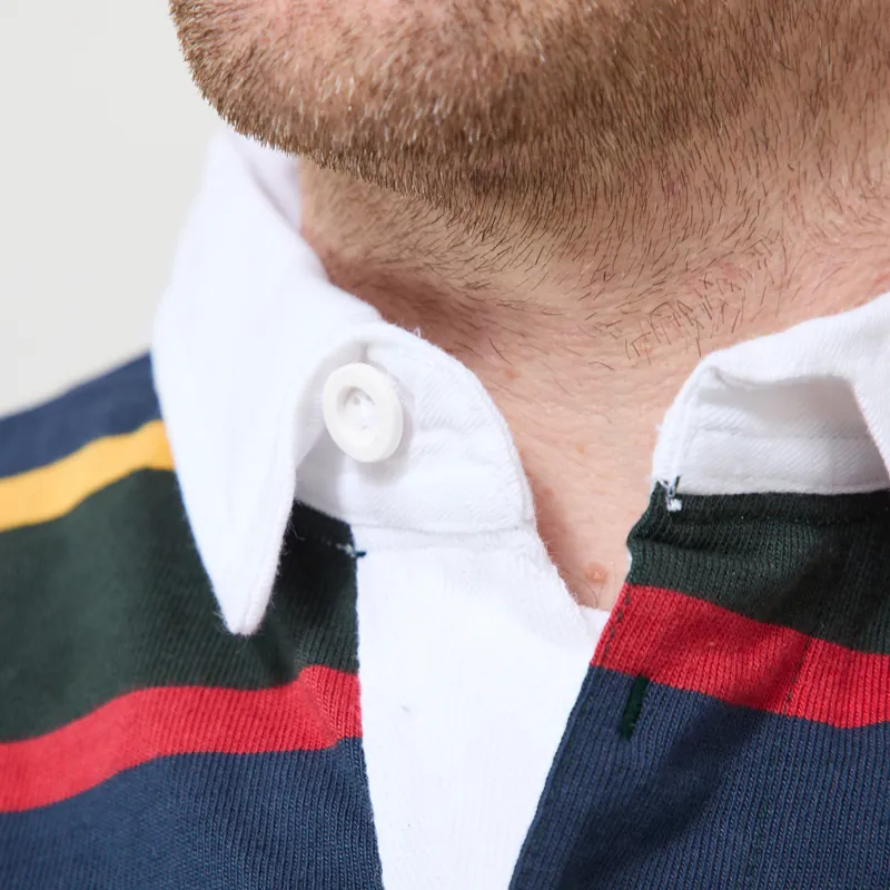 Opensider Classic Rugby Shirt Forest Multi Stripe-4