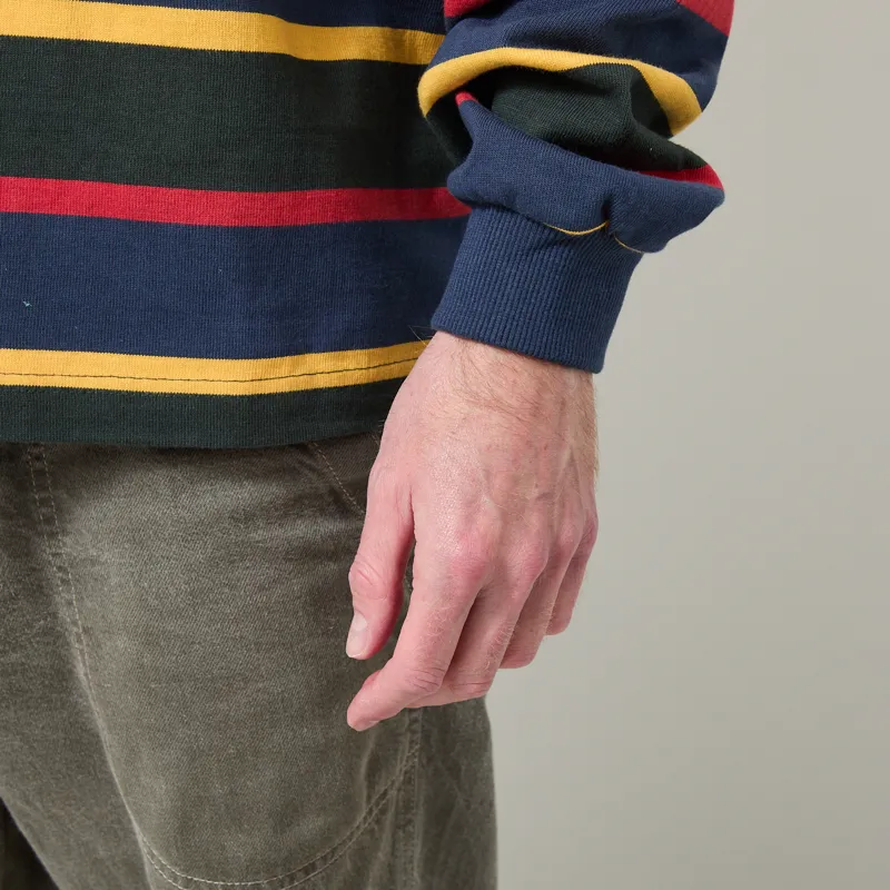 Opensider Classic Rugby Shirt Forest Multi Stripe-6