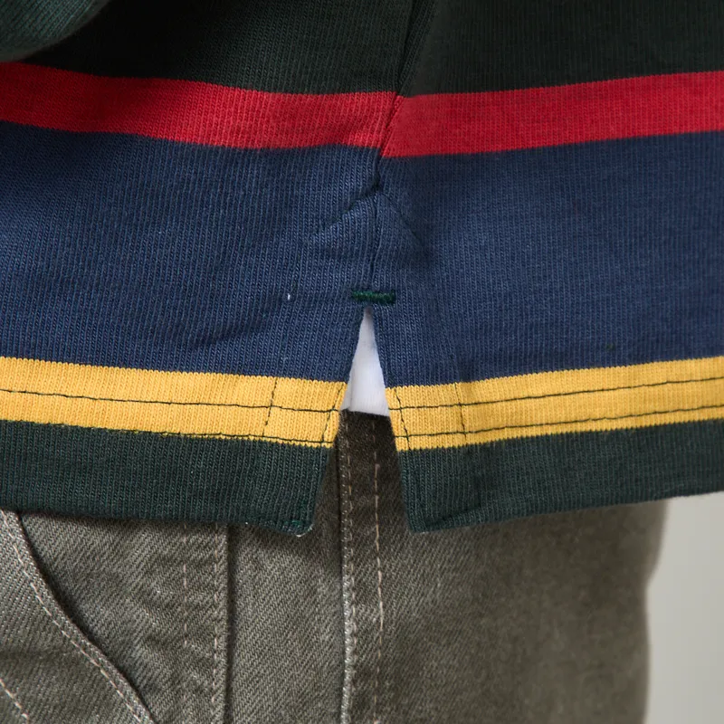 Opensider Classic Rugby Shirt Forest Multi Stripe-7