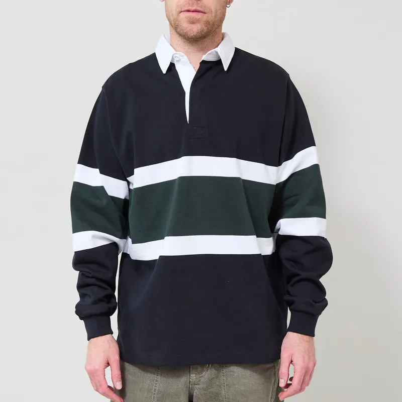 Opensider Classic Rugby Shirt Black Tri-Stripe