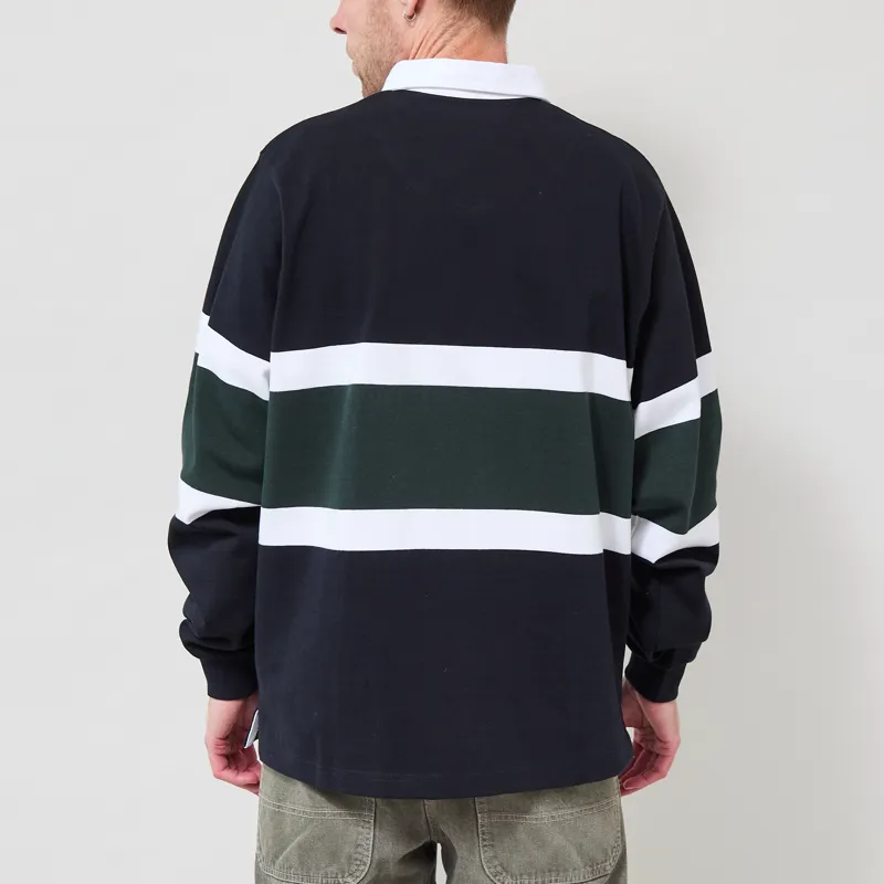 Opensider Classic Rugby Shirt Black Tri-Stripe-2