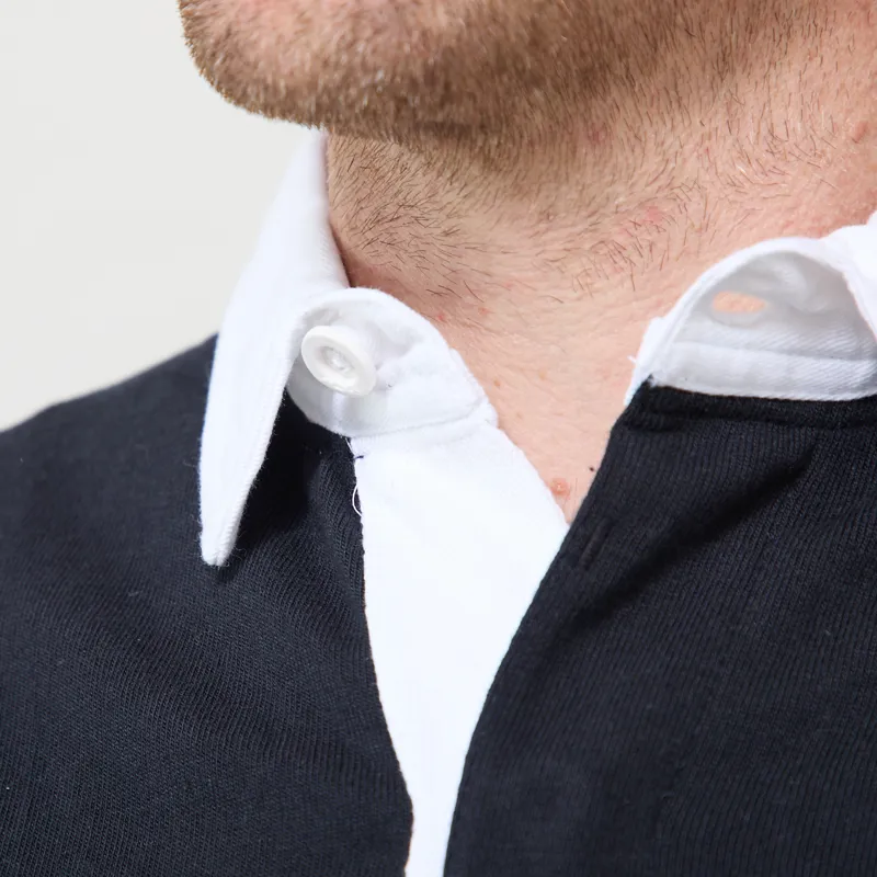 Opensider Classic Rugby Shirt Black Tri-Stripe-4