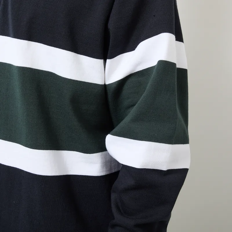 Opensider Classic Rugby Shirt Black Tri-Stripe-5