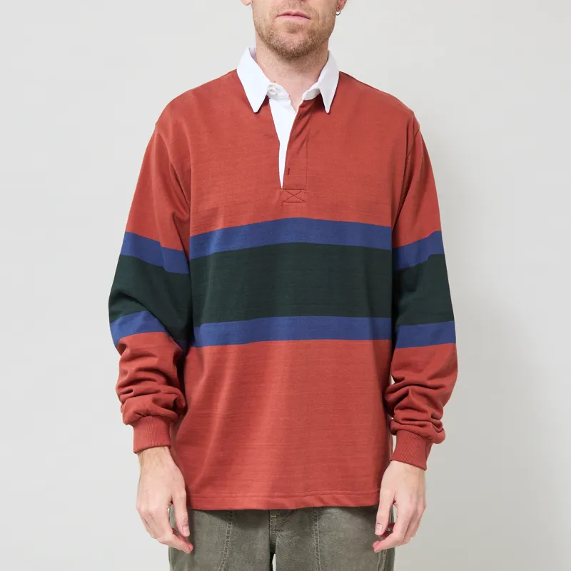 Opensider Classic Rugby Shirt Clay Tri-Stripe