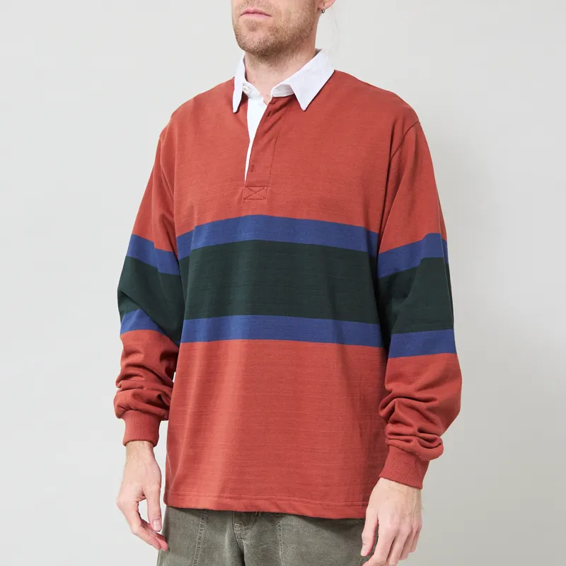 Opensider Classic Rugby Shirt Clay Tri-Stripe-1
