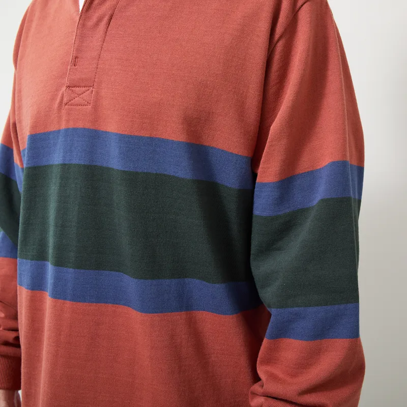 Opensider Classic Rugby Shirt Clay Tri-Stripe-5