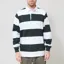 Opensider Classic Rugby Shirt Green Wide Stripe