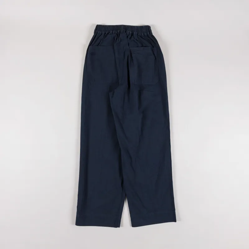 Kappy Design Unisex One Tuck Wide Fatigue Trousers Pants Navy