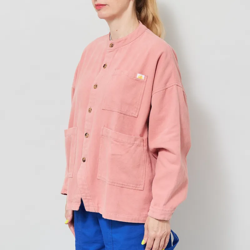 L.F. Markey Womens Oversized Chore Coat Canvas Blush-1