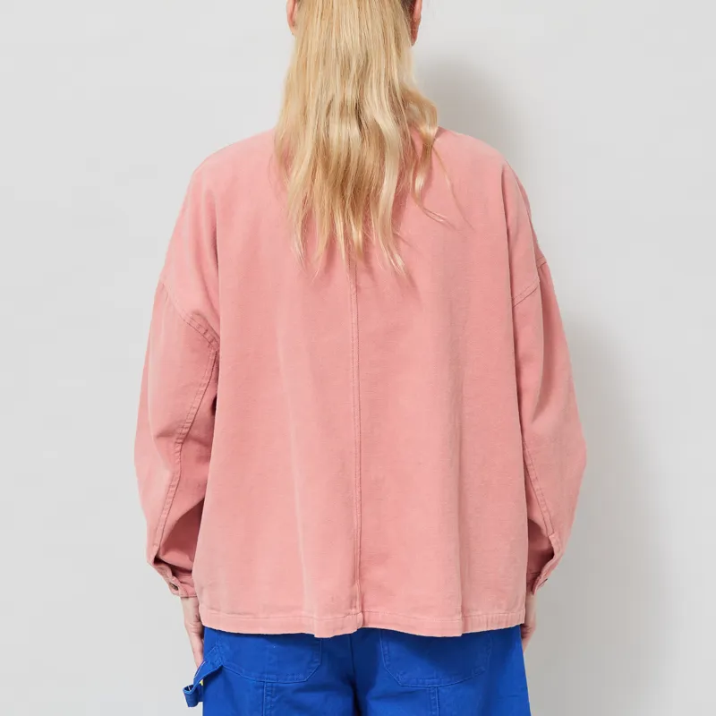 L.F. Markey Womens Oversized Chore Coat Canvas Blush-2