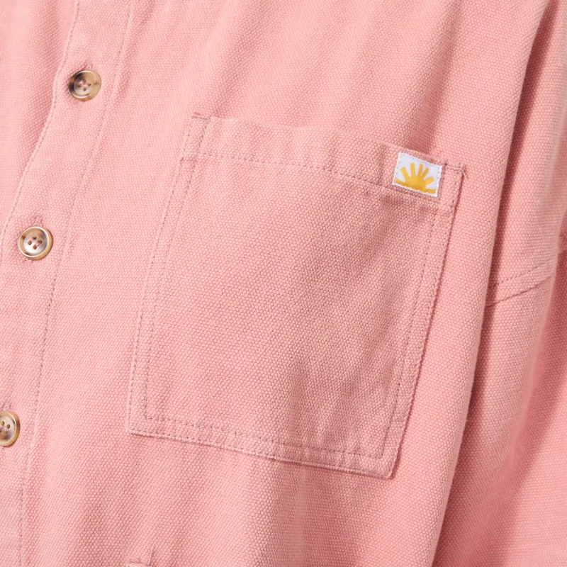 L.F. Markey Womens Oversized Chore Coat Canvas Blush-4