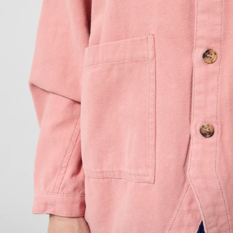 L.F. Markey Womens Oversized Chore Coat Canvas Blush-6