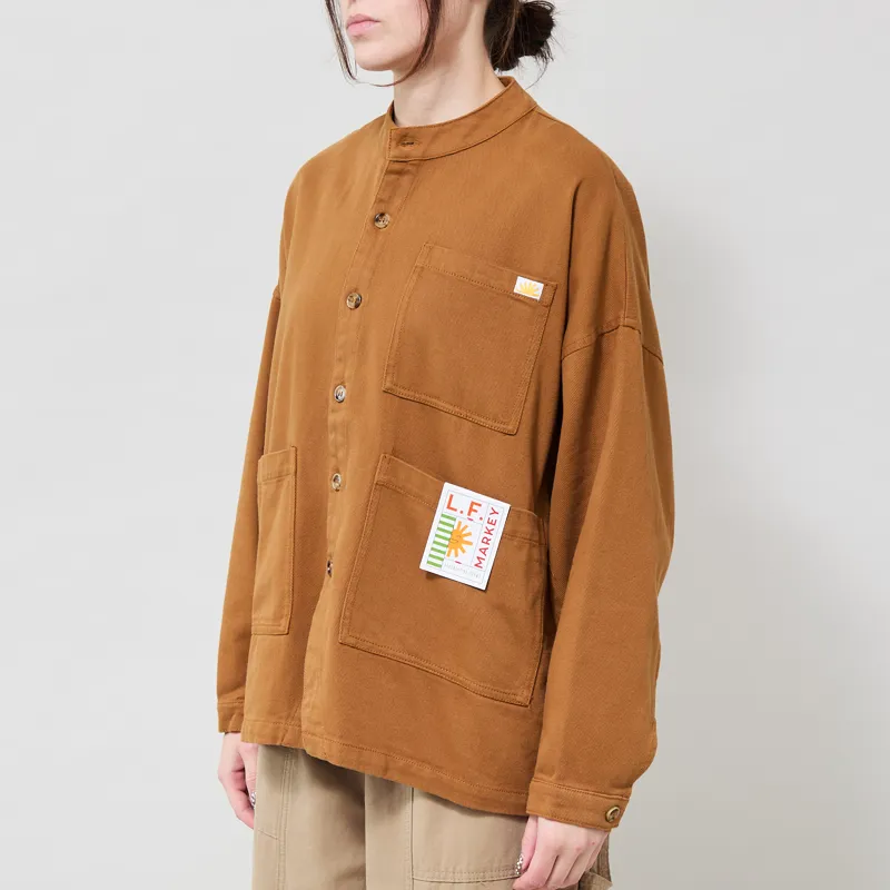 L.F. Markey Womens Oversized Chore Coat Drill Tobacco-1