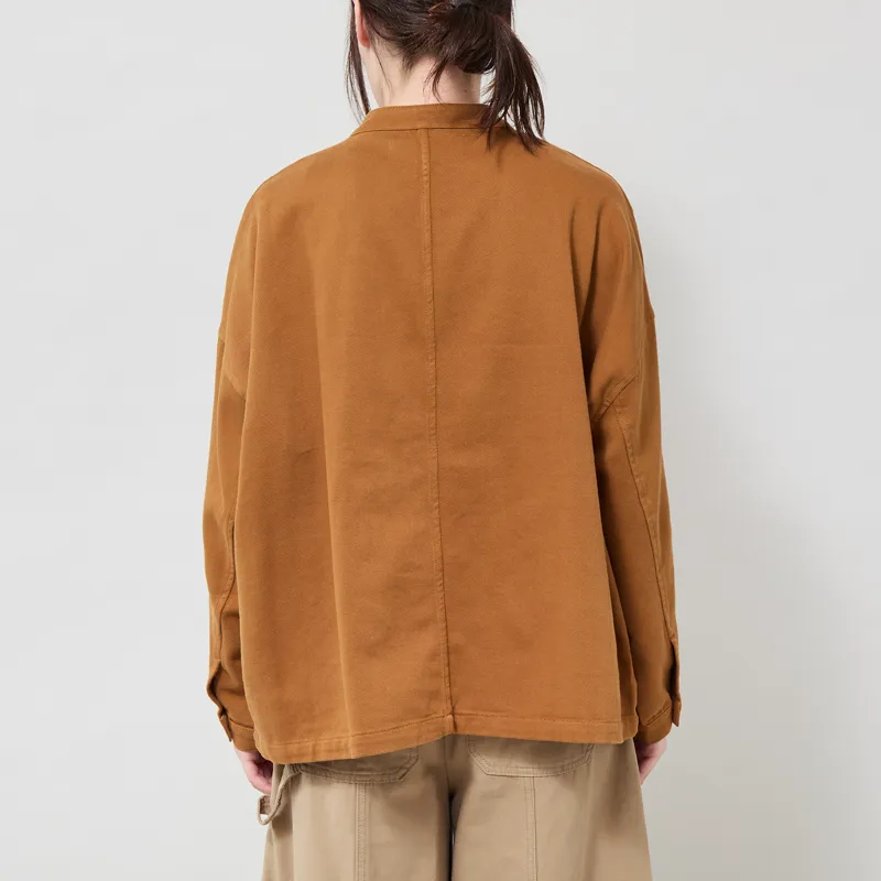 L.F. Markey Womens Oversized Chore Coat Drill Tobacco-2