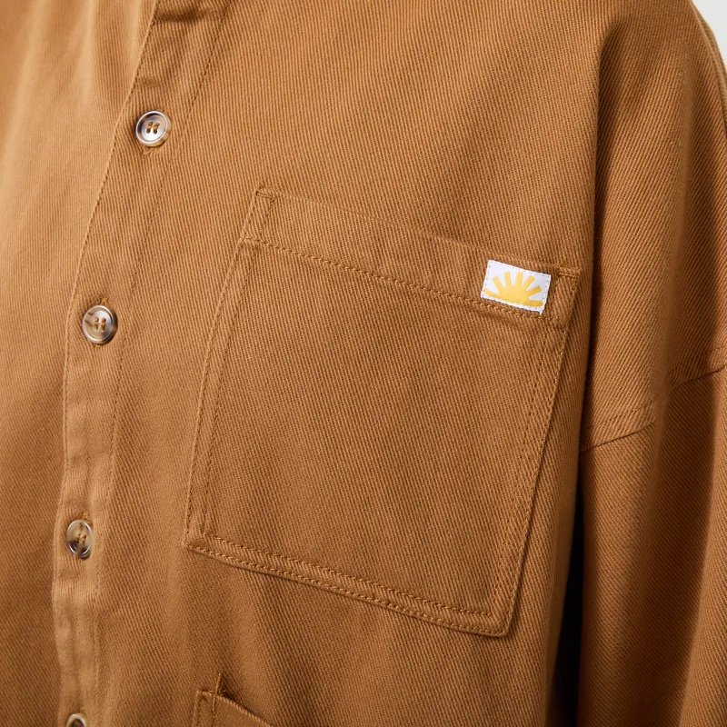 L.F. Markey Womens Oversized Chore Coat Drill Tobacco-4