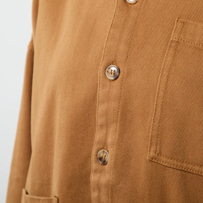 L.F. Markey Womens Oversized Chore Coat Drill Tobacco-5