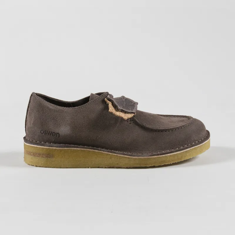 Oswen Ewaldi Low Suede Shoes Taupe-2