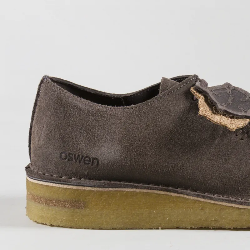 Oswen Ewaldi Low Suede Shoes Taupe-4